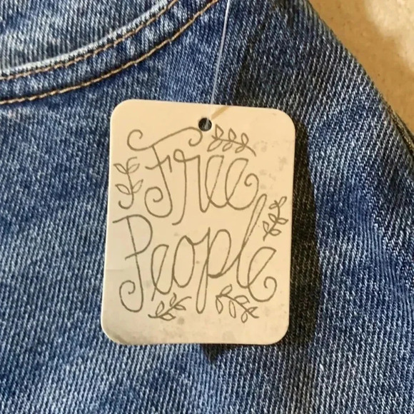 Host Pick! New With Tags! Free People Bailey Fringe Denim Mini Skirt - Picture 11 of 12